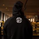 PRIDE OR DIE lone wolf hoodie -black